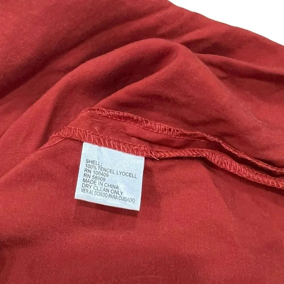 Gianni Bini Orange Tencel Mini Ruffle Kim Dress XL - Picture 4 of 4